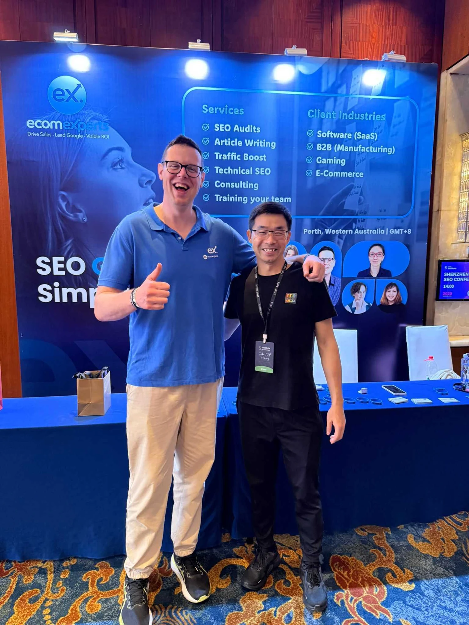 Marc Moeller and conference founder JP Zhang at the conference